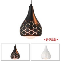 LED 인테리어조명 팬던트 콤보1등, 블랙 흰색LED미니볼