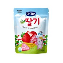 일동후디스 아이얌 순 동결건조 과일칩, 순딸기, 2개