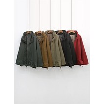 코지일이삼 코지 여자 뉴 온리원 레터링 포인트 밑단셔링 야상 자켓 (9173839)