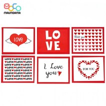 6종 생일 M 세트 감사 축하 다용도 마음담아 카드 기념일 레드화이트러브, 상세페이지 참조, 상세페이지 참조, 상세페이지 참조