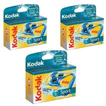 Kodak 스포츠 수중 일회용 카메라 800 스피드 27 노출 필름 (3팩) 5979657577, 3개