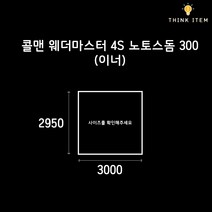 (PE/타포린) 콜맨 웨더마스터 4S 노토스돔 300 이너용 그라운드시트 방수포 양면코팅 2950 x 3000, [PE] 각면 블랙 and 실버