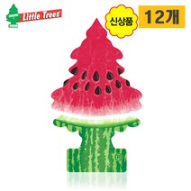 신상품 리틀트리 방향제 차량용 차량 종이 걸이형 향기 사쉐 수박 워터멜론 12개