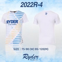라이더 티셔츠 배드민턴 상의 반팔티 화이트 블루 2022R-4 남성 여성 남녀공용 커플 배드민턴복