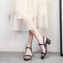[애드라] 바캉스 여름 샌들 오피스룩 코디 스트랩끈 미들힐 ea9999999