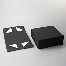 선물상자 박스 블랙 자석 싸바리, 33x25x12cm, Black