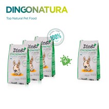 [딩고나투라] 딩고 치킨 앤 데일리 500g (3+1) 천연재료 어덜트 강아지사료 미디엄브리드 중대형견