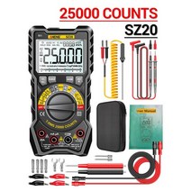 슈퍼 캐패시터 SZ20 25000 카운트 디지털 멀티 미터 전기 AC/DC 테스터 자동차 옴 온도 커패시터, 02 브라운