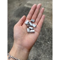 와이어로프 페럴 1mm 페롤 납작 슬리브 압착 체결 고정 록크 락킹, 페럴2.5mm(10개)