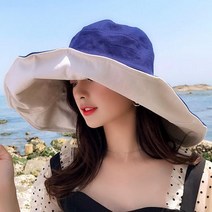 왕챙 양면 벙거지 버킷햇