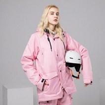 통기성 남성 여성 스키 재킷 스키 바지 겨울 따뜻한 방풍 방수 야외 스포츠 스노우모빌 스노우보드 스키 코트 바지, pink jacket only+L