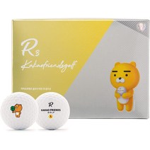 카카오프렌즈 골프 R3 골프공 소프트 필 스트레이트 샷 골프 12구, 운이 좋은 라이언 판