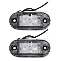 자동차 트레일러 캐러밴 12v 2pcs 화이트 사이드 마커 조명 테일 세트 방수 0.5w 플라스틱 led 램프