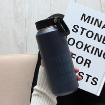 간단하고 대용량 304 스테인레스 스틸 머그잔 남녀 컵 창조적 인 휴대용 컵, 755-블루-500ml