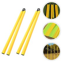 림보 높이뛰기지주 허들 축구 훈련 보조 사인 폴 스포츠 장식 허들링 친구 홈 2 개, [01] Yellow
