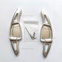 패들 시프트 핸들튜닝 액세서리 알루미늄 합금 스티어링 휠 패들 시프트 아우디 RS4 RS5 RS6 RS7 2019 202, 02 Silver