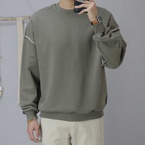 로코비전 스티치 데끼 맨투맨 삥줄 라인 오버핏 남녀공용 커플 루즈핏