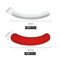 북유럽 고급 플레이팅 접시 모던 감성 도자기 헤어테일 디너 생선 창의적인 Coilia Ectenes 장어 레스토랑 고기 플레이트, 4.80cm plate redbase