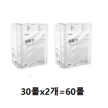 강블리라이프 블링 휴 3겹 재생펄프 롤화장지 30m, 8팩, 60롤