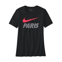 나이키 FC PSG 반팔티 블랙핑크 여자 스포츠 반팔 티셔츠 면티 CW4052-011
