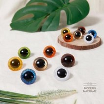 인형눈 16mm부터 28mm까지 7컬러 나사형 인형눈알 마크라메 재료, 옐로우(23mm)