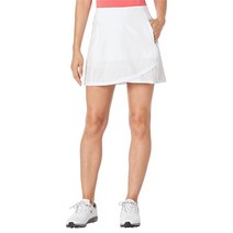 캘러웨이 여성용 40 6cm(16인치) 헤더 천공 골프 스커트, X-Large, Brilliant White