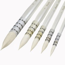 페인트붓 염소 털 나무 손잡이 수채화 페인트 아트 아티스트 브러시 1PC, 3.사이즈2