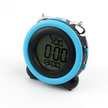 LCD UFO 디지털 헤머벨 알람 탁상시계, 블루