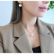 승무원 혼주 귀걸이 예쁜 왕진주 큰진주 볼드한 진주 귀걸이