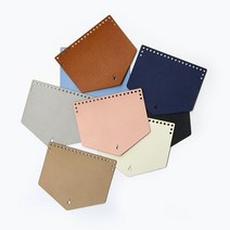 니뜨 인조가죽미니 파우치캡 재단원단 뜨개실무료도안증정 니뜨가방부자재 뜨개부자재 포켓 파우치캡 가방뚜껑 가방덮개 덮개장식, 네이비, 삼각