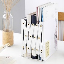 길이조절식 실용적인북엔드 철제북엔드 책지지대 책칸막이, 색상, 화이트