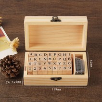 우드스탬프 알파벳 이니셜 도장 영문 숫자, A