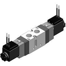 KCC 공압솔레노이드밸브(5포트) KS320D KS320D-24V(더블) 1EA