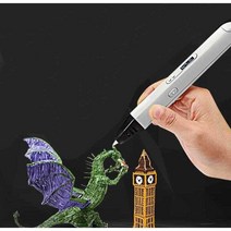 3디펜 3D펜 인두기 저온 초등 고급형 필라멘트 선물, 화이트 3색 3m 패키지