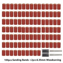 CMCP 연마 도구 102pcs 샌딩 드럼 세트 Dremel 로타리 샌드페이퍼 용 6.35mm 맨드 렐 밴드, 01 102pcs Set