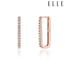 [엘르주얼리] 14K 라인 스퀘어 원터치 귀걸이 (gold pin) ELGPEE442