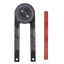 분광계 광도계 적외선 목공 규모 Mitre Saw 각도기 각도 레벨 마킹 연필 Carpenter 파인더 측정 눈금자 미터 게이지 도구, CHINA, Black with Pencil, Black with Pencil