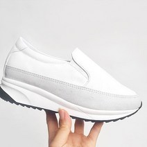 쇼프 경량 여성 여름보트 슬립온 키높이 블랙 굽있는 구두 슈즈 7W92258C
