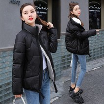 여성 숏패딩자켓 여성 하이넥 경량패딩 90% 구스 다운