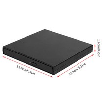 외장 씨디롬 cd리더기 블루레이odd 노트북 cd롬 cd룸 외장odd usb 2.0 dvd 레코더 광학 드라이브 케이스 키트 외부 모바일 인클로저 버너 리더 pc 라이터, 협력사, 검은 색