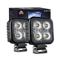 919839 Nilight 2PCS 3Inch led pods Square 1500LM 내장 EMC 작업광 90° 플러드 빔 각도 오프로드 조명 측면 트랙터 트럭 오토바이 보트