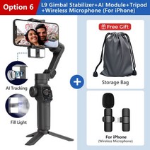 3 축 짐벌 휴대용 안정화 접이식 포켓 짐벌 스마트폰 아이폰 14 프로 핸드폰 VS OM 6 Smooth Q4, Gimbal Stabilizer -6Gimbal Sta