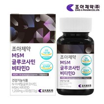 조아제약 MSM 글루코사민 비타민D 1박스 1 200mg x 60정, 단품, 단품