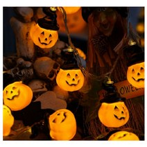 델꼼 할로윈 호박 소품 led 전구 장식 데코 파티 캠핑 용품 가랜드형 3m 20구