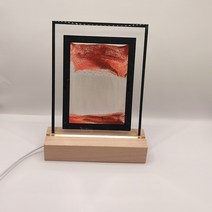 사무실인테리어 장식품 홈인테리어 크리 에이 티브 led quicksand 야간 조명 usb sandscape 테이블 램프 3d 풍경 이동 모래 아트 침대 옆 램프 오피스 장식, 빛이 있는 핑크