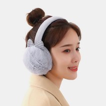 쫑긋 냥이 털귀마개 겨울 보온 귀여운 귀도리