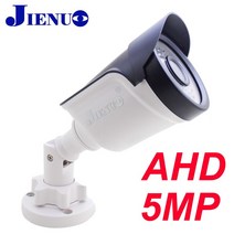 외부cctv JIENUO 5MP HD AHD 카메라 CCTV 보안 감시 적외선 야간 고화질 야외 방수 TVI 홈 총알 캠, [02] 5MP, [01] PAL, [01] 2.8mm
