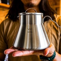 하리오 V60 메탈 커피 서버 드립포트 캠핑 500ml O-VCSM-50-HSV HARIO