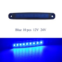 10PCS LED 조명 사이드 마커 라이트 LED 라이트 테일 표시기 주차 라이트 12V 24V 9SMD 버스/트럭/트레일러, 01 Blue