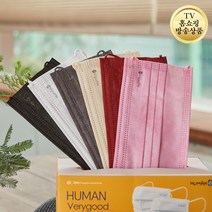 휴먼 베리굿 마스크 대형 400매 안전인증 뽑아쓰는 일회용마스크, (대형)블랙